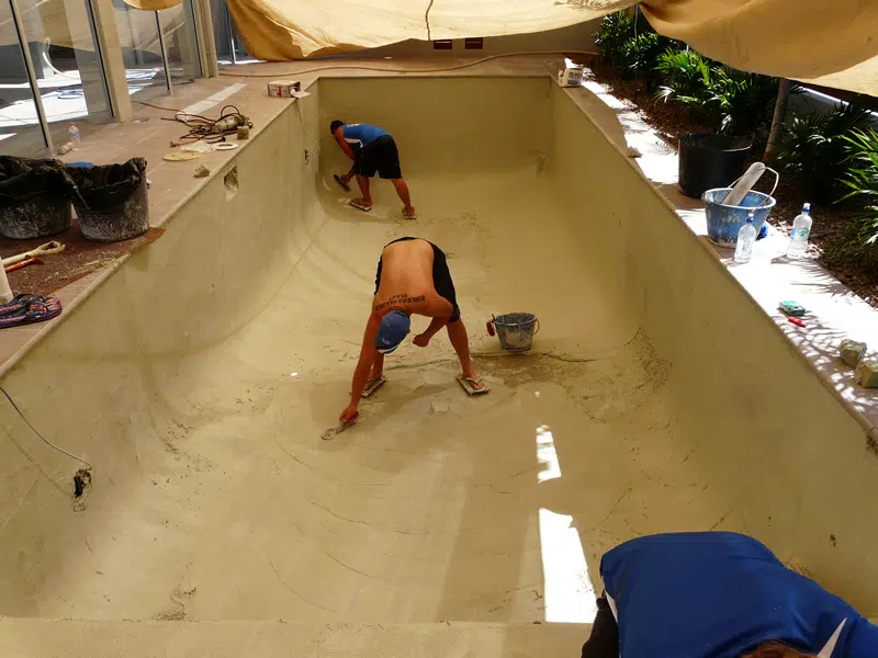 Pebble pool renovation Sunshine Coast