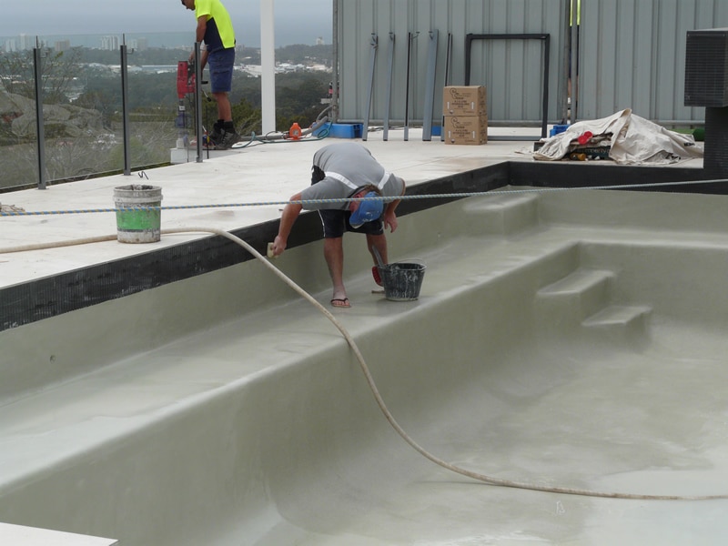 Pebble pool renovation Sunshine Coast