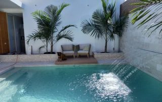 exotic maldives pebble glass pool interior renovation