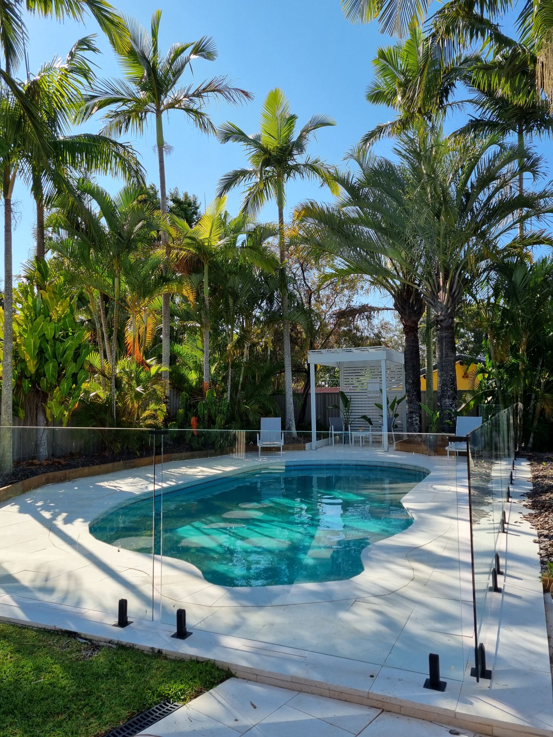 Pool interior renovation pebble Sunshine Coast